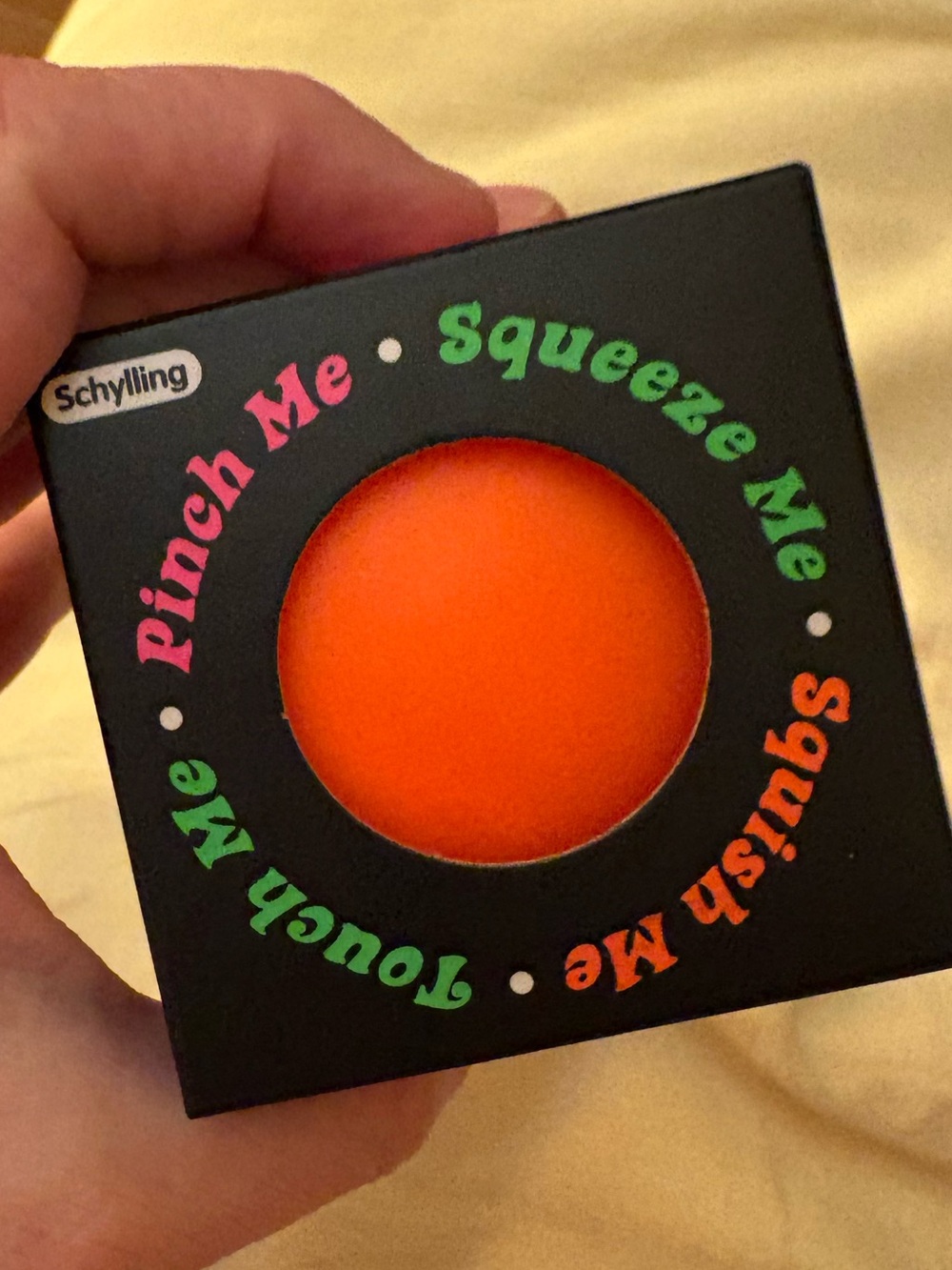 Schylling Groovy NeeDoh Glob Boxed Collectible - Bright Orange & Pink
